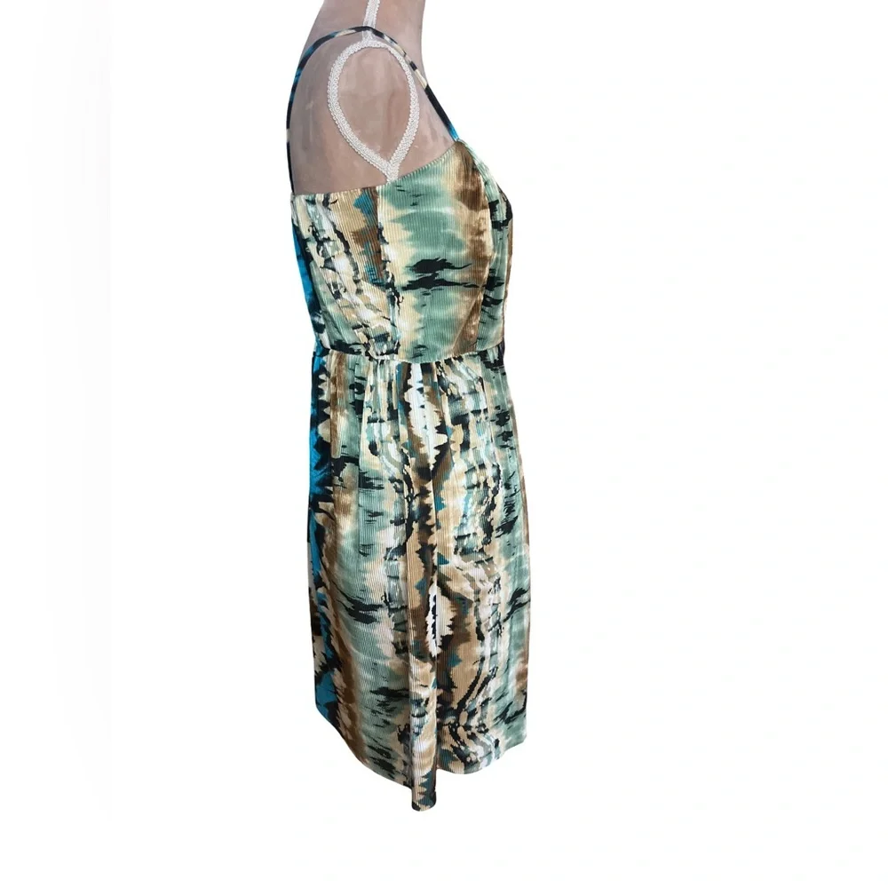 Trina Turk Blue and Brown Patterned Mini Dress - Picture 3 of 10